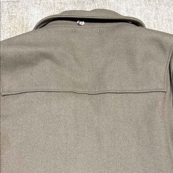 Vintage Men's L/XL Woolrich 100% Wool Sz 44 Brown/Taupe Pea Coat Rare color - Picture 8 of 8